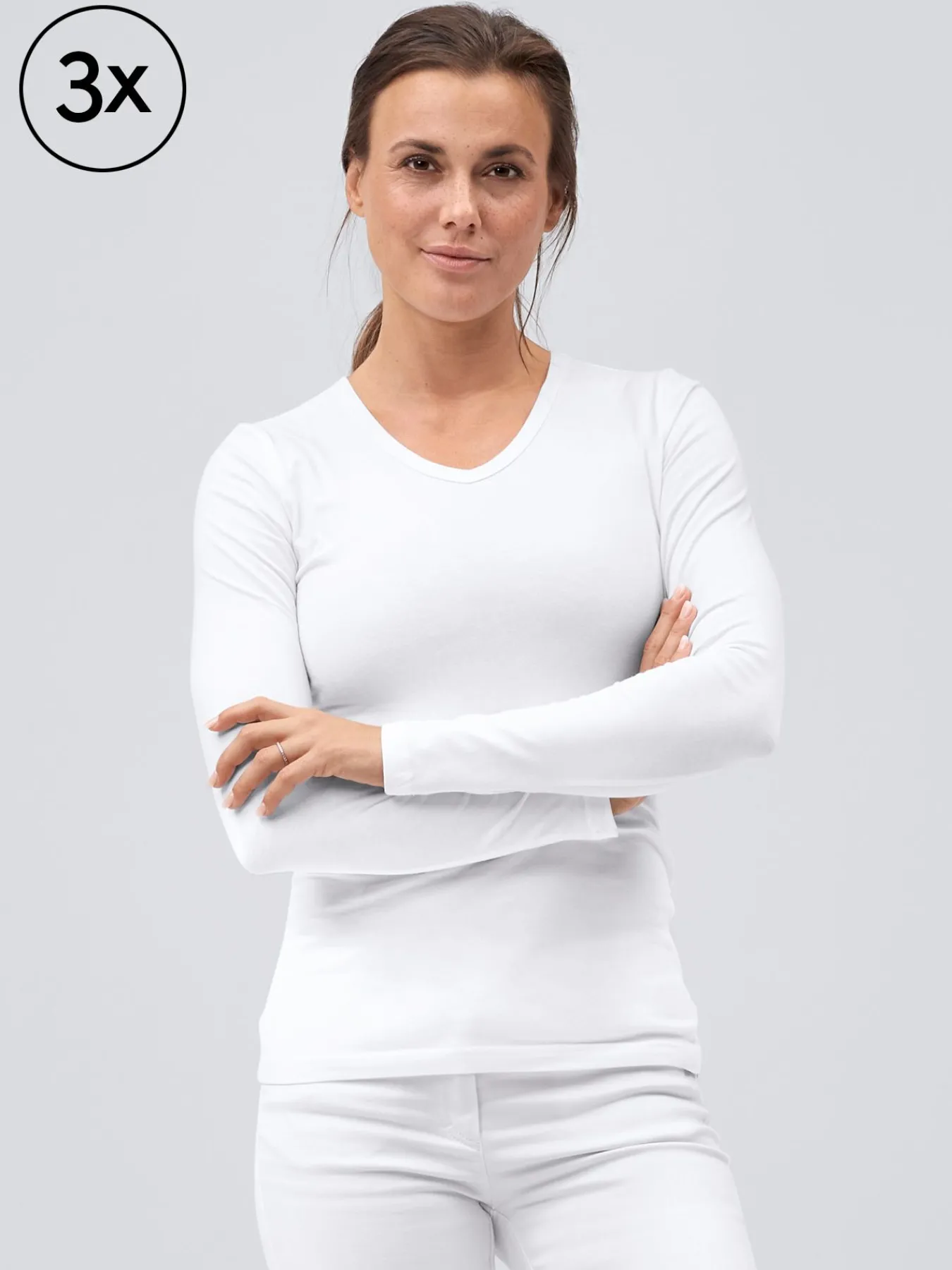 Hot Damen Langarmshirt OSLO 3er-Pack Damen Multipacks|Langarmshirts