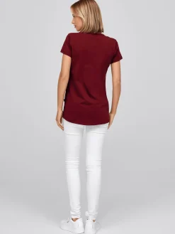 Hot Daen T-hirt CORIA it ängerer Rückenpartie Damen T-Shirts