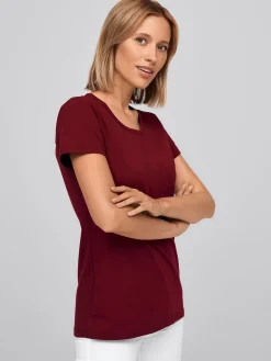 Hot Daen T-hirt CORIA it ängerer Rückenpartie Damen T-Shirts