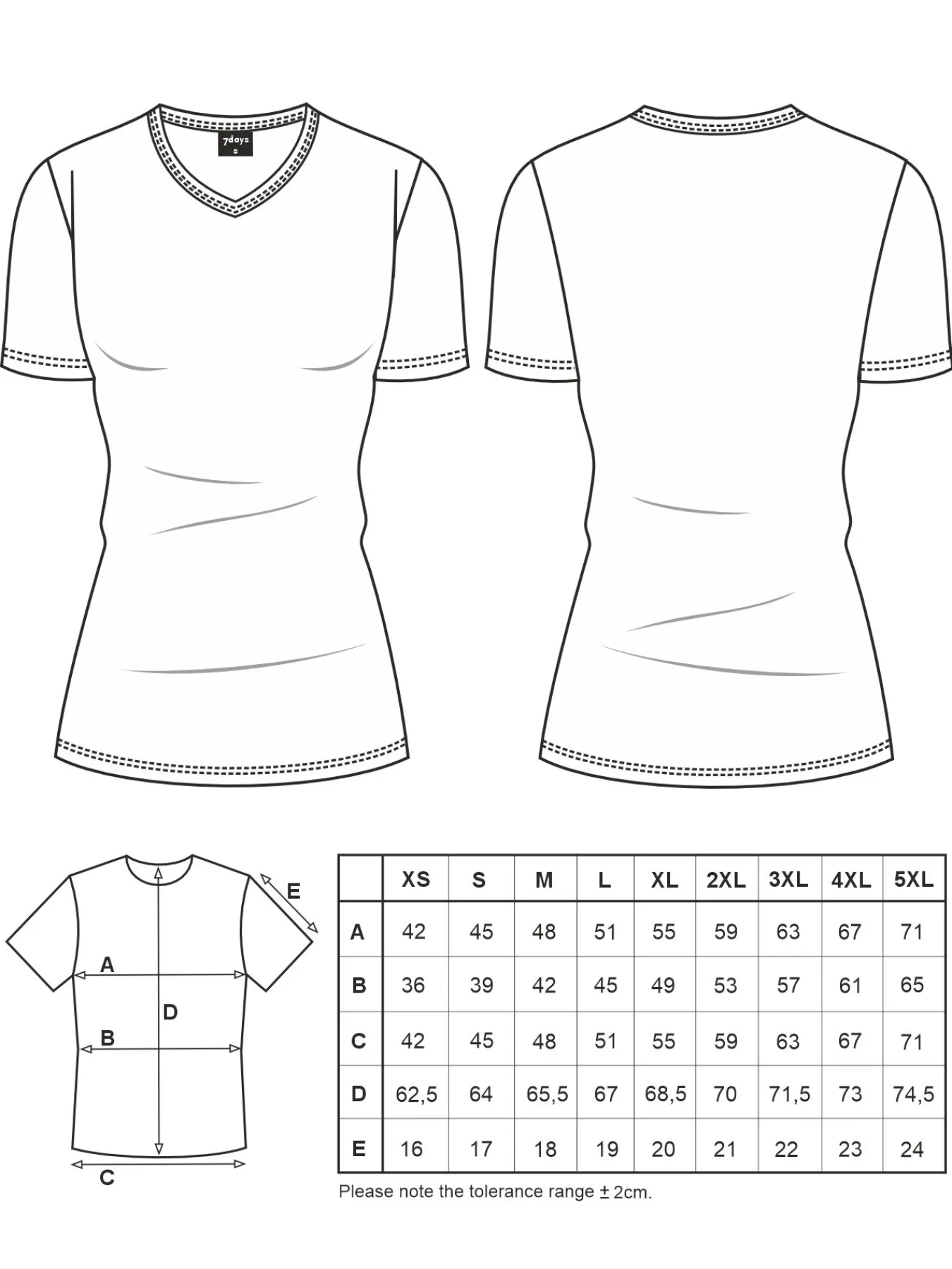 Daen T-hirt PARTA V-Neck Damen T-Shirts