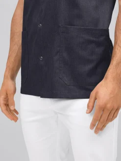 New Kasack ARNES mit Druckknopfleiste Herren Kasacks Mit Verschluss