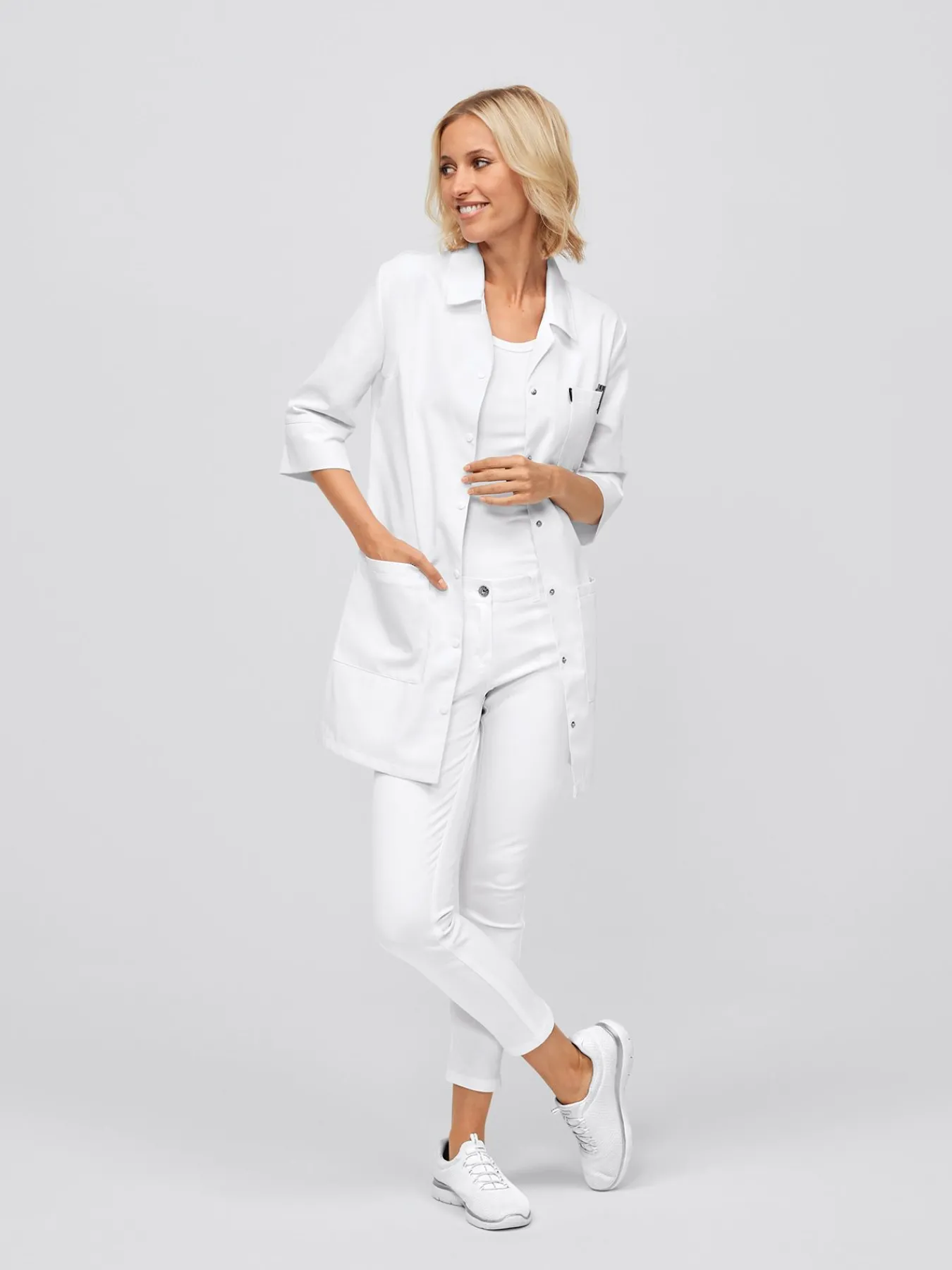 Clearance Kurzmantel FREDERICA in 2 Qualitäten Damen Kittel & Mäntel|Kasacks Mit Verschluss