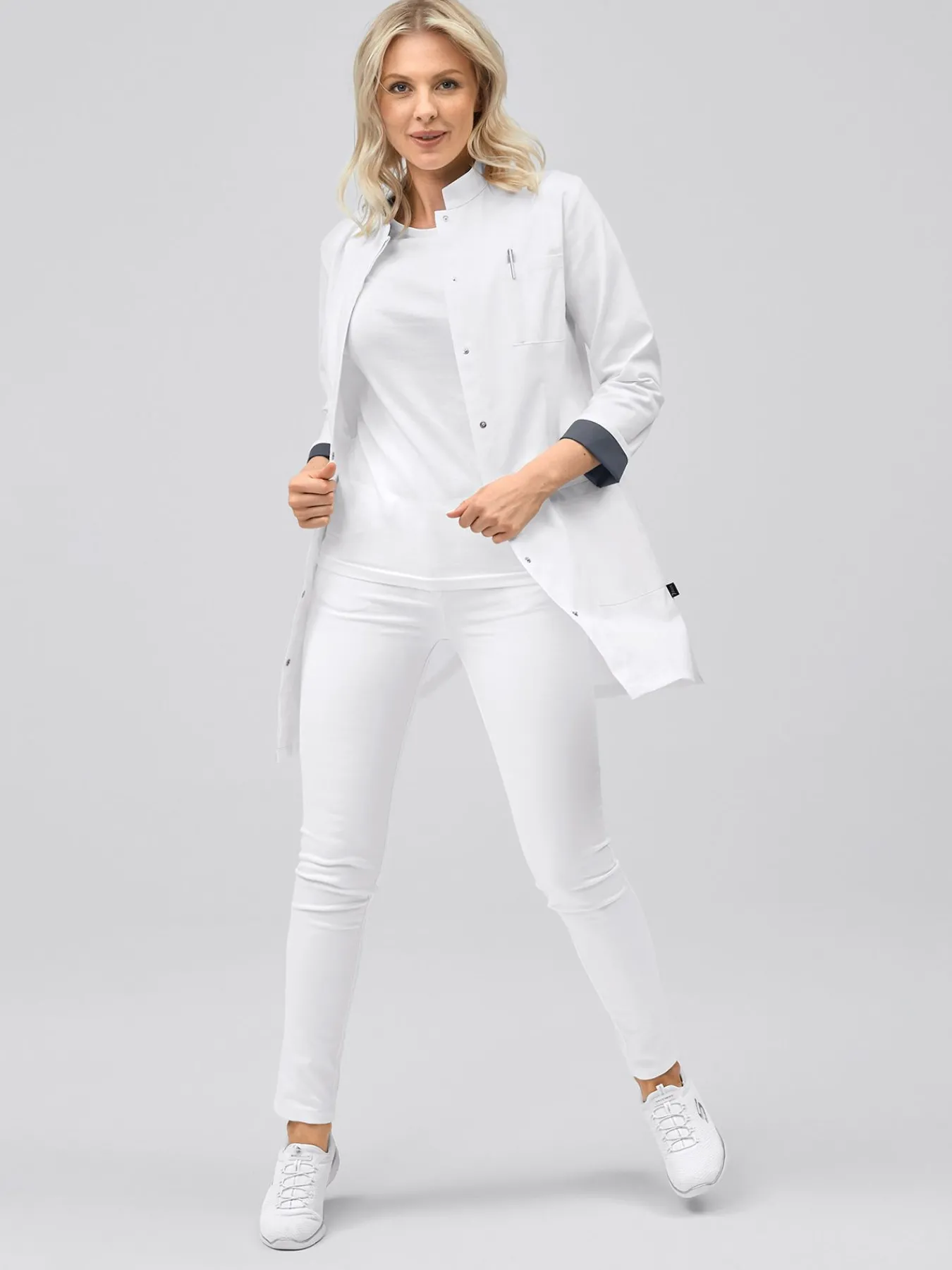 Clearance Kurzmantel mit Farbdetails ATESSA Damen Kittel & Mäntel