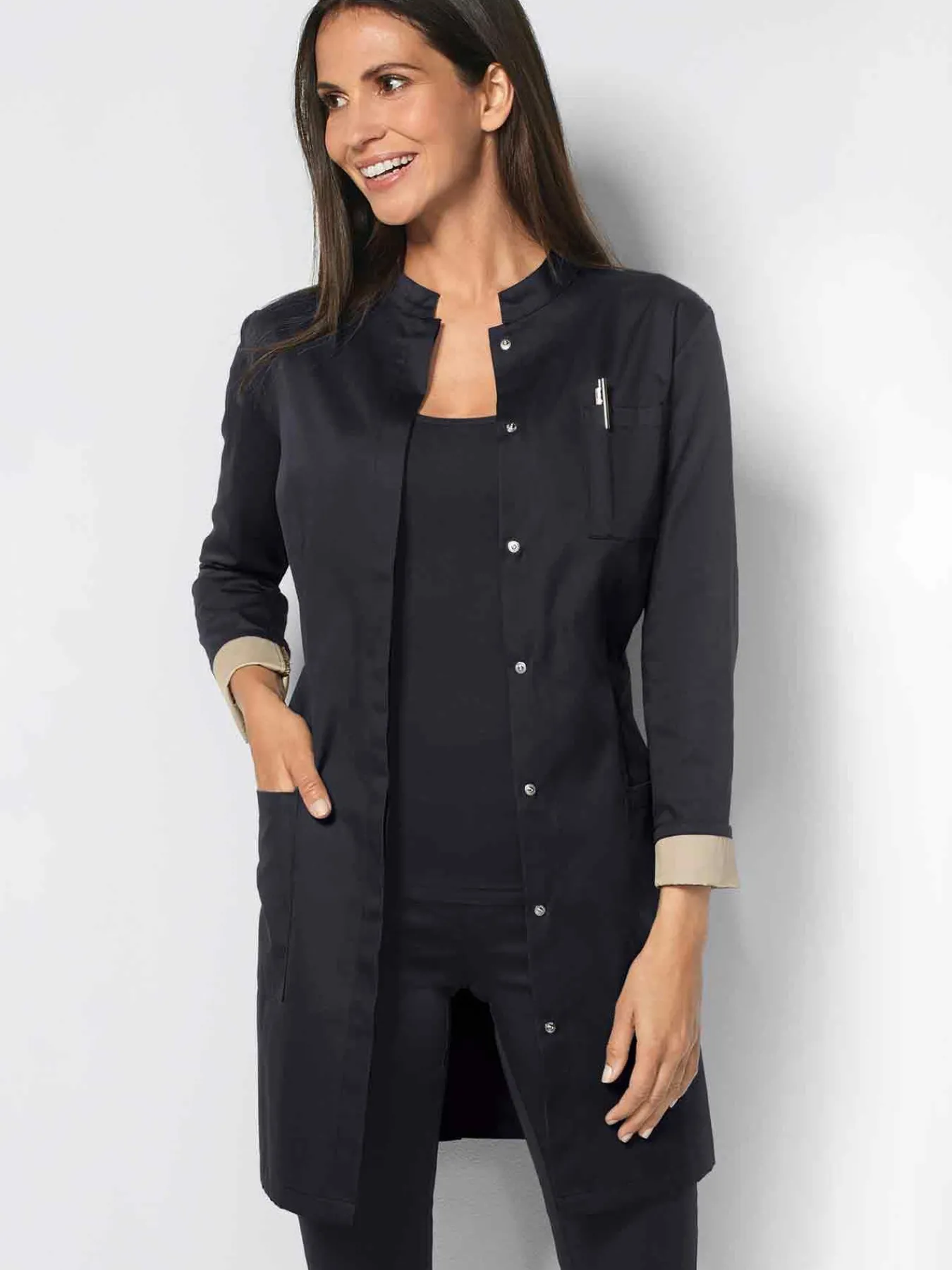Clearance Kurzmantel mit Farbdetails ATESSA Damen Kittel & Mäntel
