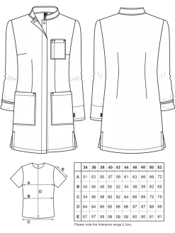 Clearance Kurzmantel mit Farbdetails ATESSA Damen Kittel & Mäntel