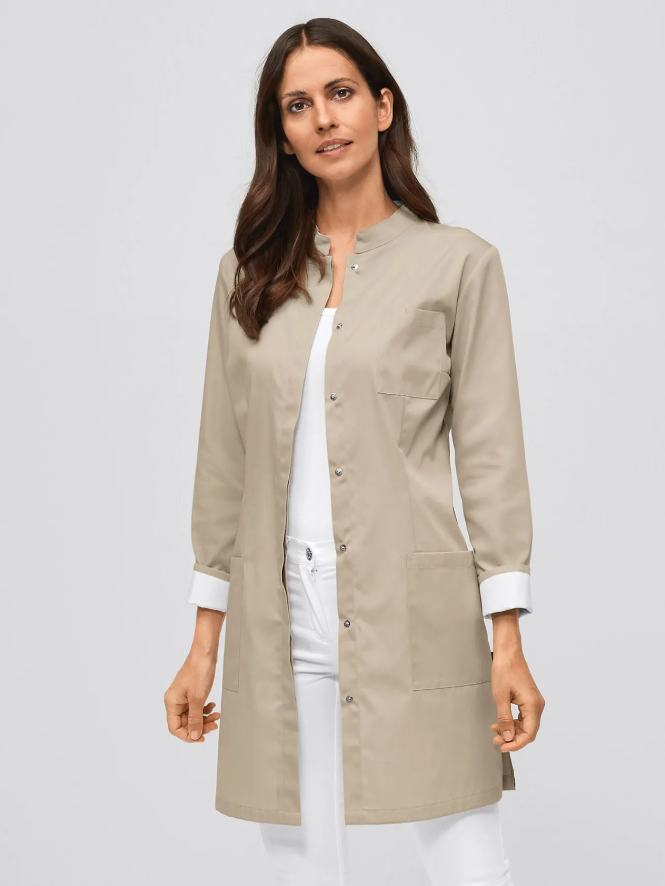 Clearance Kurzmantel mit Farbdetails ATESSA Damen Kittel & Mäntel