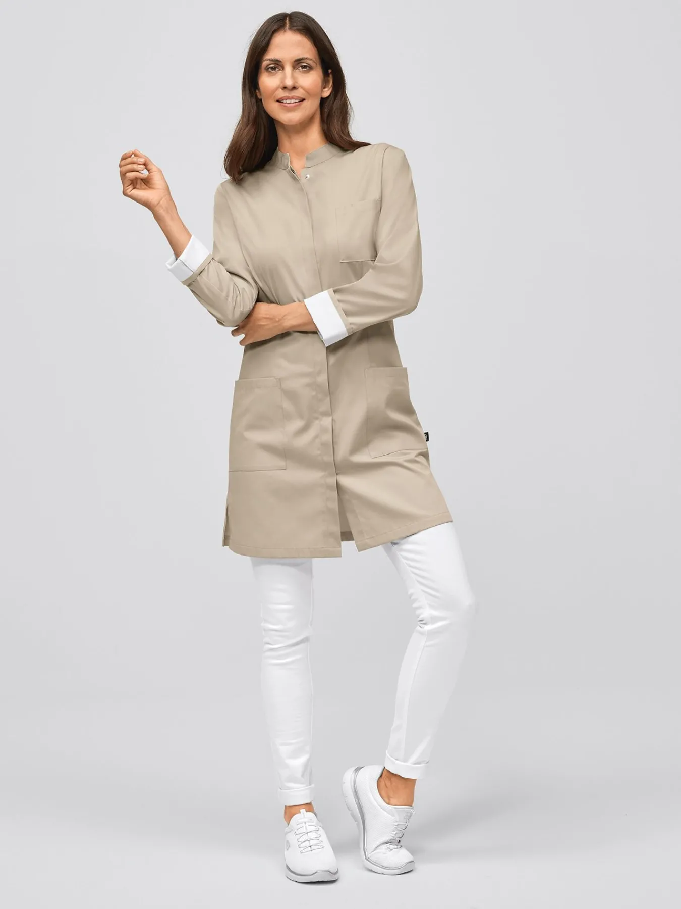 Clearance Kurzmantel mit Farbdetails ATESSA Damen Kittel & Mäntel