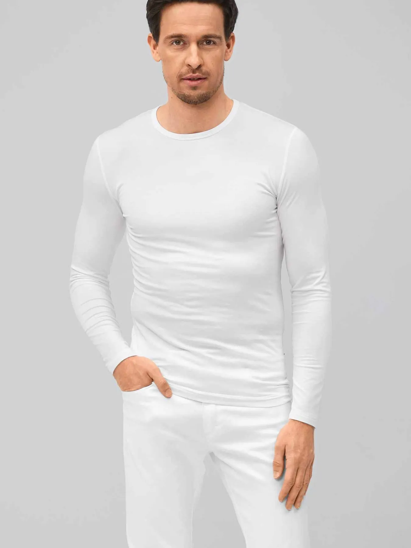 Discount Langarmshirt Lyocell Herren Langarmshirts