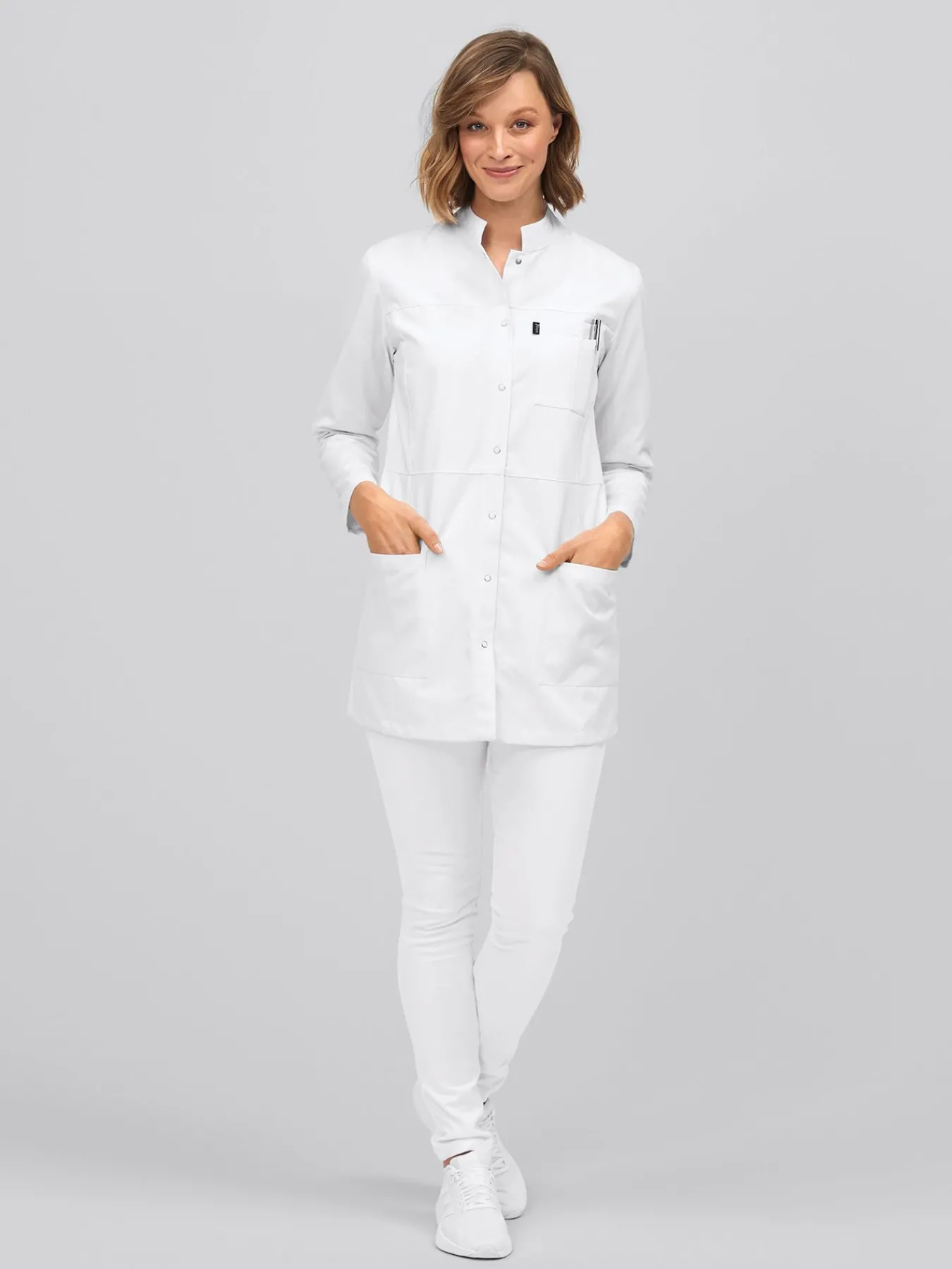 New Longkasack MECHELEN Damen Kittel & Mäntel|Kasacks Mit Verschluss