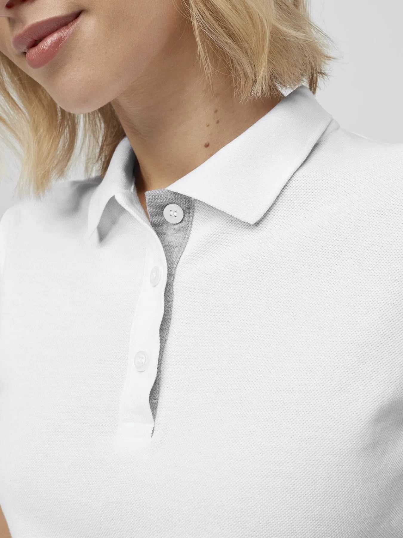 Hot Poohirt ARNIA, Piqué - Knopfeite it Kontrat Damen Shirts & Jacken
