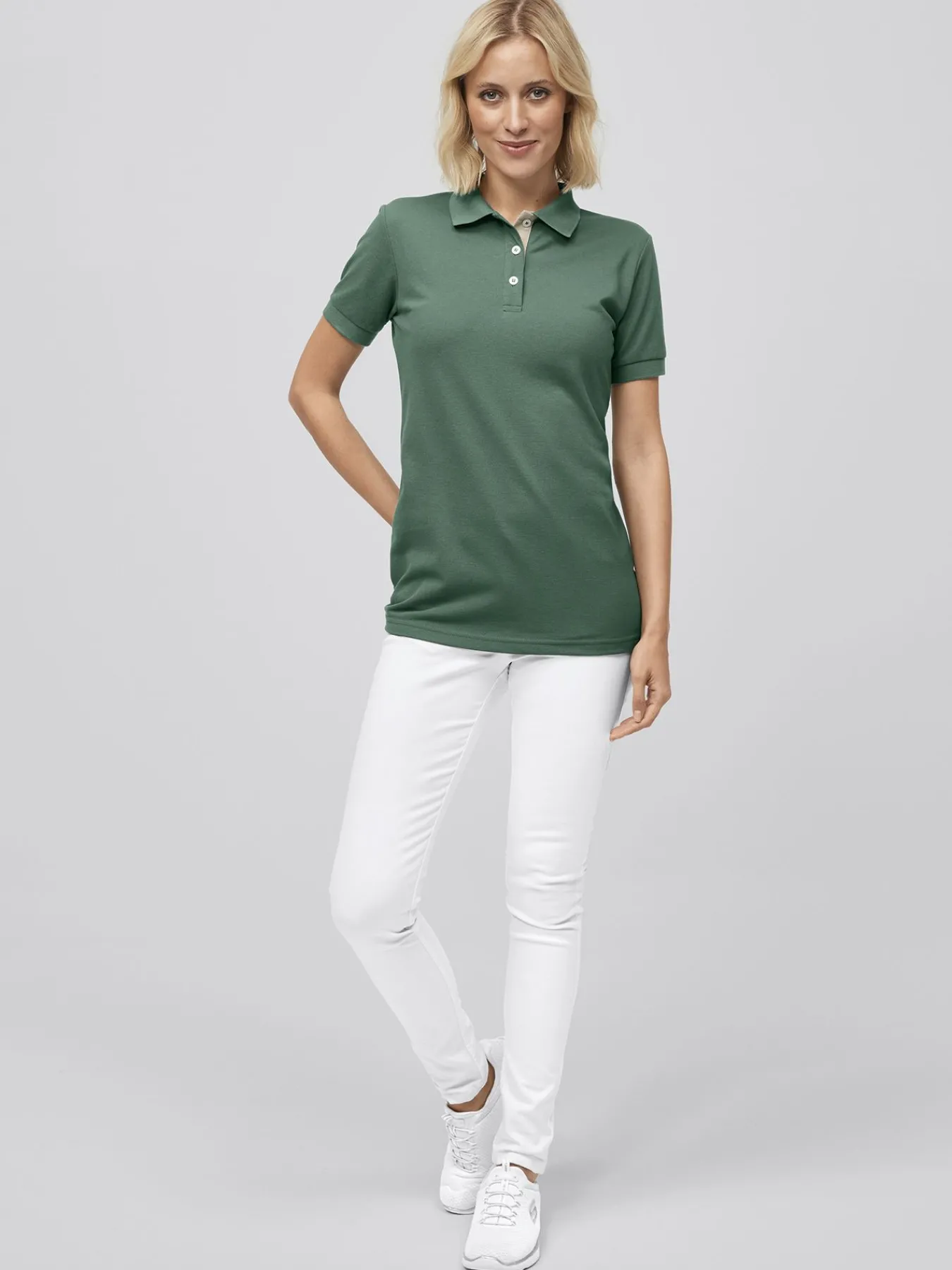 Hot Poohirt ARNIA, Piqué - Knopfeite it Kontrat Damen Shirts & Jacken