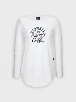 Outlet hirt it Coffee-Print Damen Langarmshirts